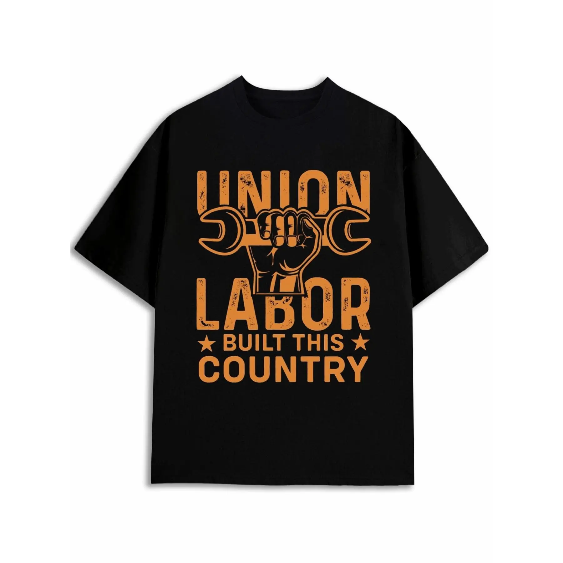 Men's Union Labor Graphic T-Shirt in 100% Cotton, Casual Crew Neck Short Sleeve Tee for Streetwear, Ideal Christmas Gift
