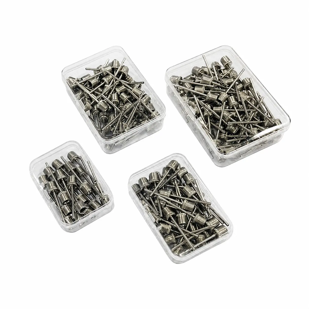 Portable Stainless Steel Air Needle to Inflate Balls - Compact Boxed Design with Universal American-Style Nozzle for Reliable, Leak-Free Filling, Compatible with Basketball, Football, Volleyball, Balloons, Multiple Packs