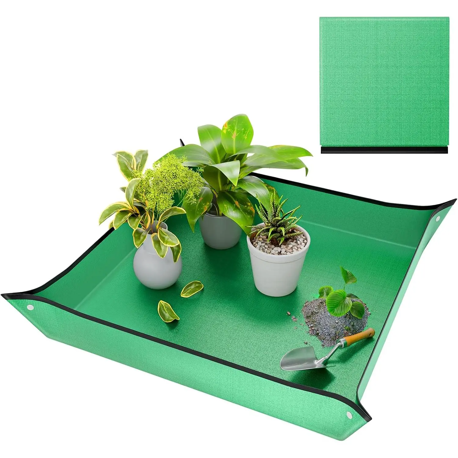 Repotting Mat for Indoor  Transplanting and Mess Control, 26'' x 26''  Potting Succulent Tray Portable Gardening Mat  for  Lovers