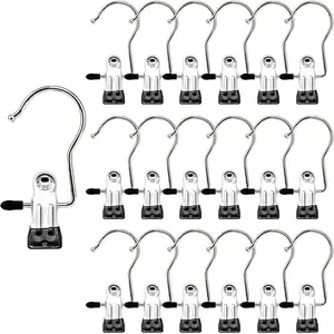 Laundry Hooks Hanging Clips Clothes Pins Closet Hanger Organizer Clamps Socks Towel Clips Heavy Duty Clothespins Bulk Hanger Clips for Closet Travel Pants Socks Handbags