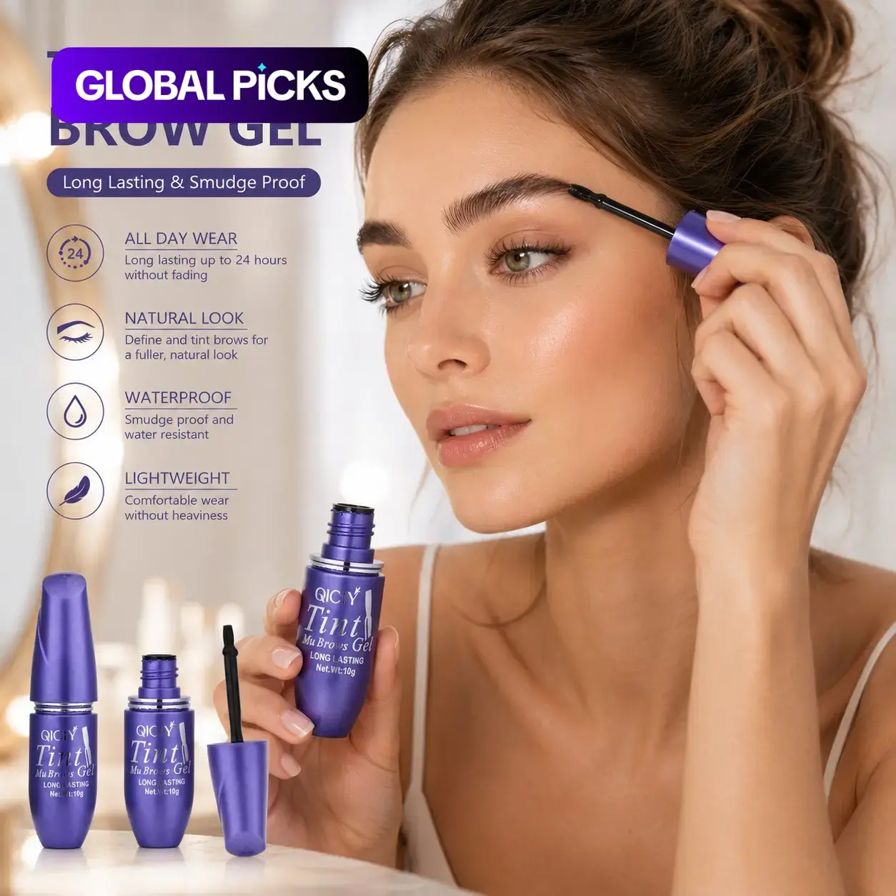 Long-Lasting Waterproof Eyebrow Creams, 1 Count Tinted Brow Cream, Eyebrow Tinting Cream, Quick-Drying Eyebrow Paste, Eye Makeup Tool for Women, Cosmetic, Eyebrow Products #GLOBAL PICKS
