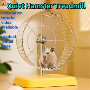 Silent Small Pet Exercise Wheel | Large Size Steel Dual Bearings Flywheel | For Hamsters, Golden Hamsters, Parrots & Sugar Gliders, Hamster Running Wheel