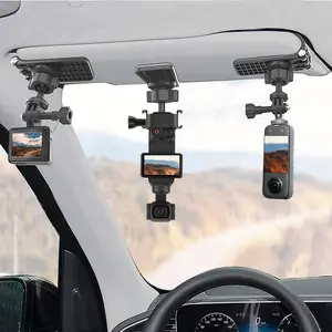 Pocket 3 Car Mount, Car Holder, 360° Adjustable Car Sun Visor Mount,  Compatible with Insta360 X5 X4 X3, GoPro Hero 13 12 11 10 9 8 7 6 5, DJI Osmo Pocket 3, Action 5 pro 4 3, AKASO and More Action Cameras