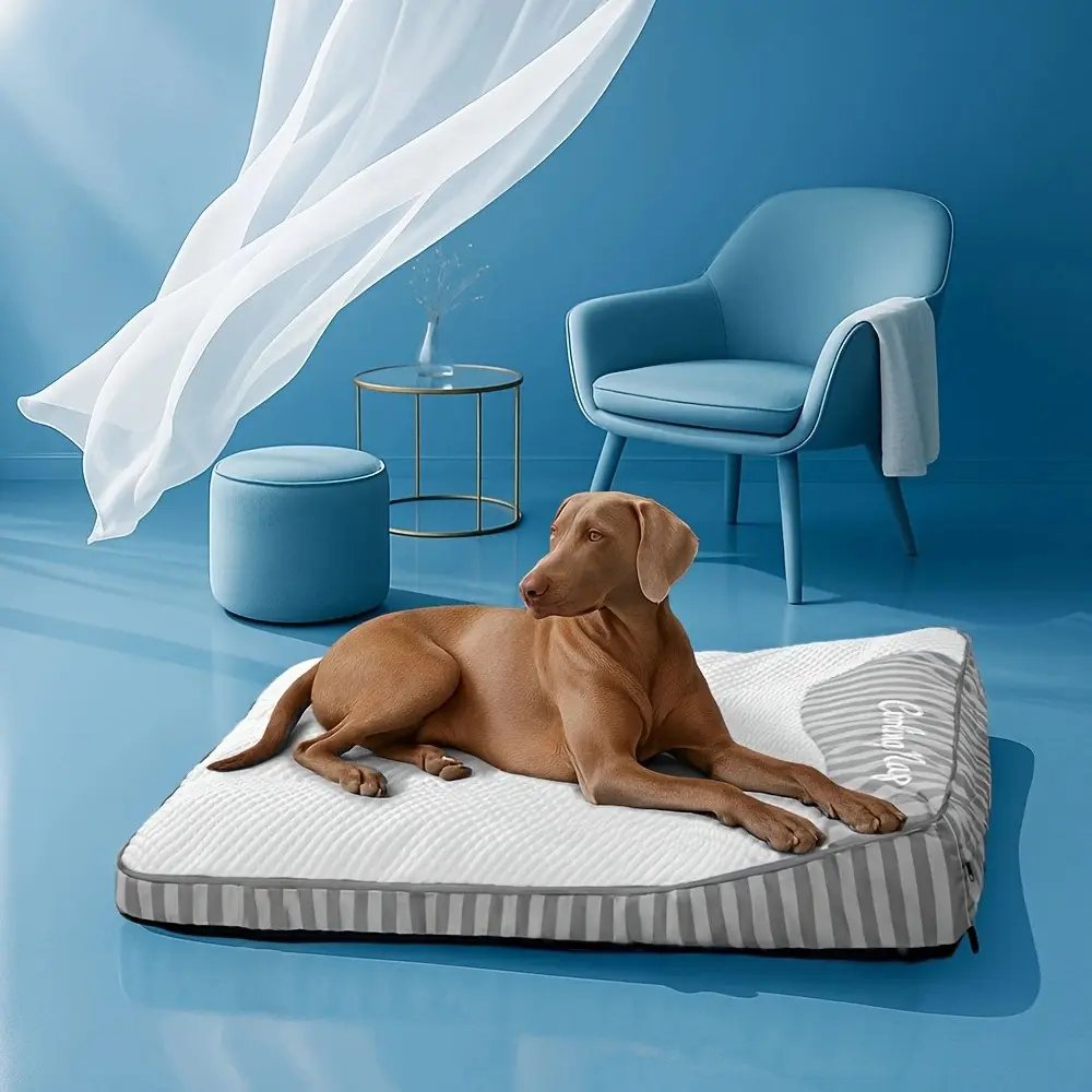 Extra Large Washable Pet Bed, Puppy Bed, Large Dog Cooling Dog House Pad, Super Large Pet Mattress, Sponge Beads Fill, Anti-Slip, Durable, Comfortable
