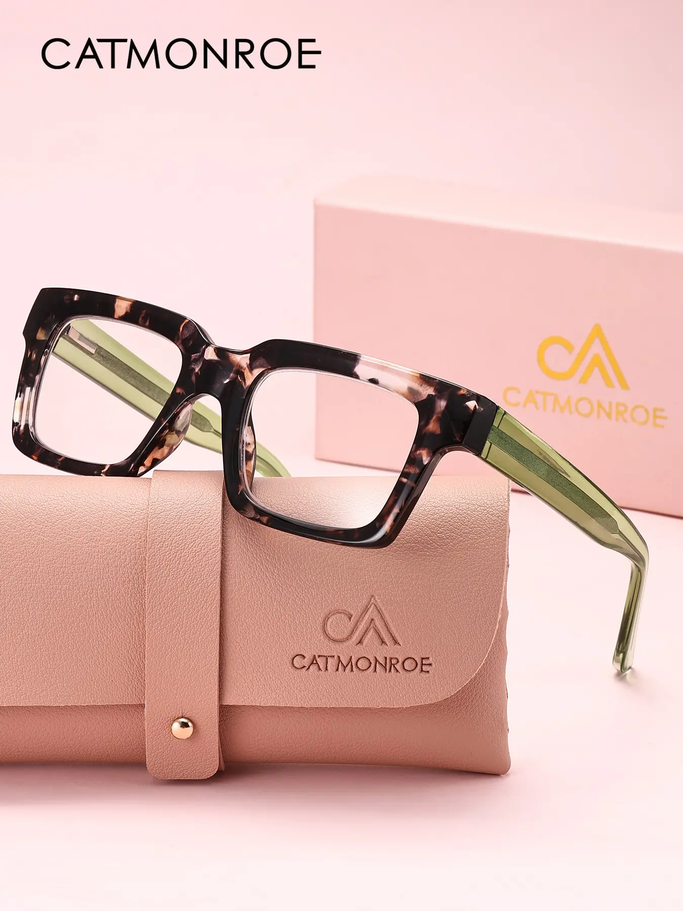 CATMONROE Oversized Blue Light Blocking Glasses Fashion Computer Glasses Lightweight Comfortable Clear Lens Eyewear for Women Office