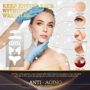 Reusable Silicone Wrinkle Patches for Face Fine Lines Forehead Wrinkles Smile Lines Overnight Anti Wrinkle Pads for Neck Chest Soft Skin-Friendly 11pcs Set for Women Men