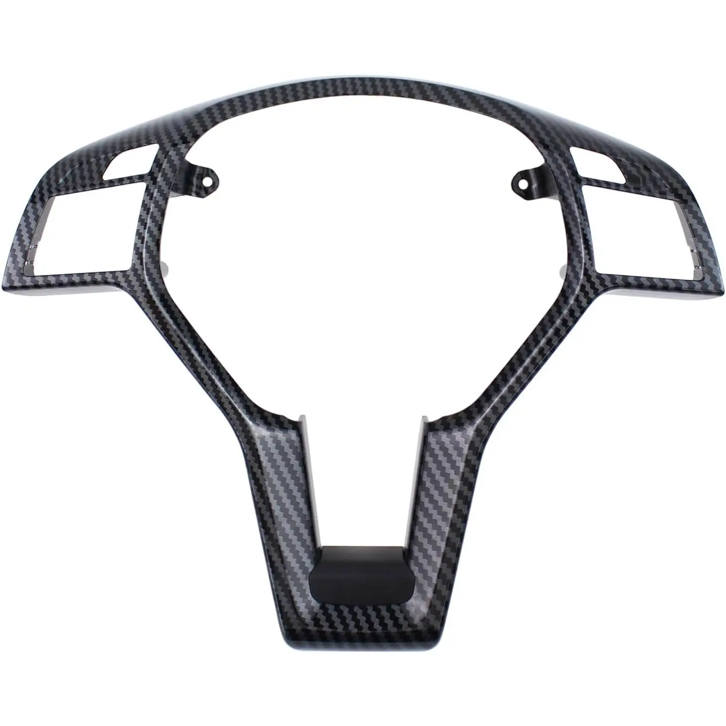 Steering Wheel Trim Cover Carbon Fiber Style for Mercedes C250 C350 C63 AMG E63 AMG 2012-15, C300 2012-14, CLA250 CLA45 AMG 2014-19, E250 E63 AMG S 2014-16, E350 2012-16, E400 2013-17, E550