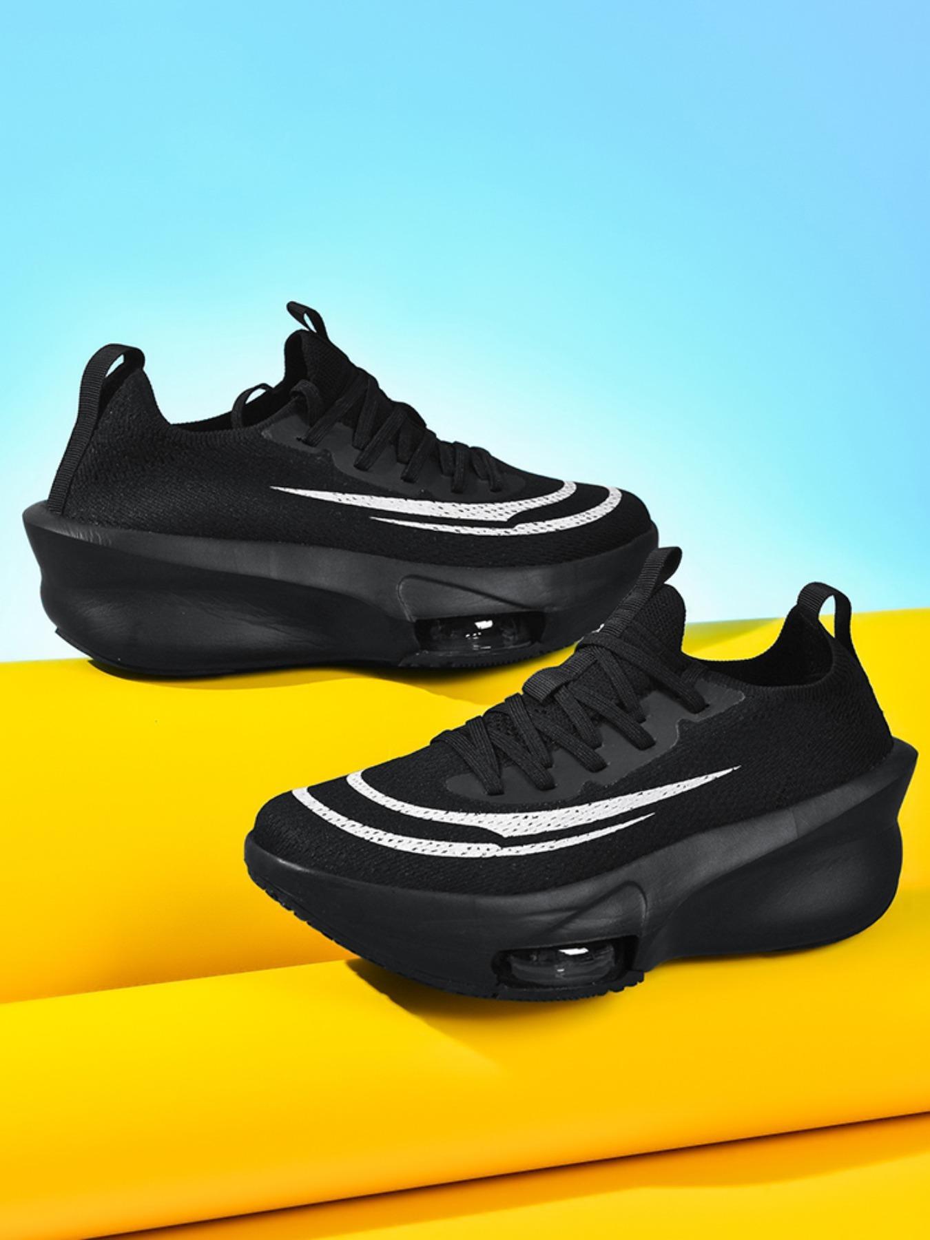 Trendy Couple Running Shoes, Breathable Textile Material, Anti-Slip Wear-Resistant Sole, Comfortable Lining, Suitable for Sports, Breathable Running Sneakers