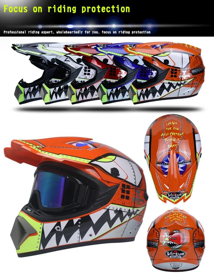 Safety Motocross Helmet Casco Motocross Bicycle Downhill Capacete ATV Cross Helmet Child Motorcycle Helmet Dot Abs 1KG Unisex