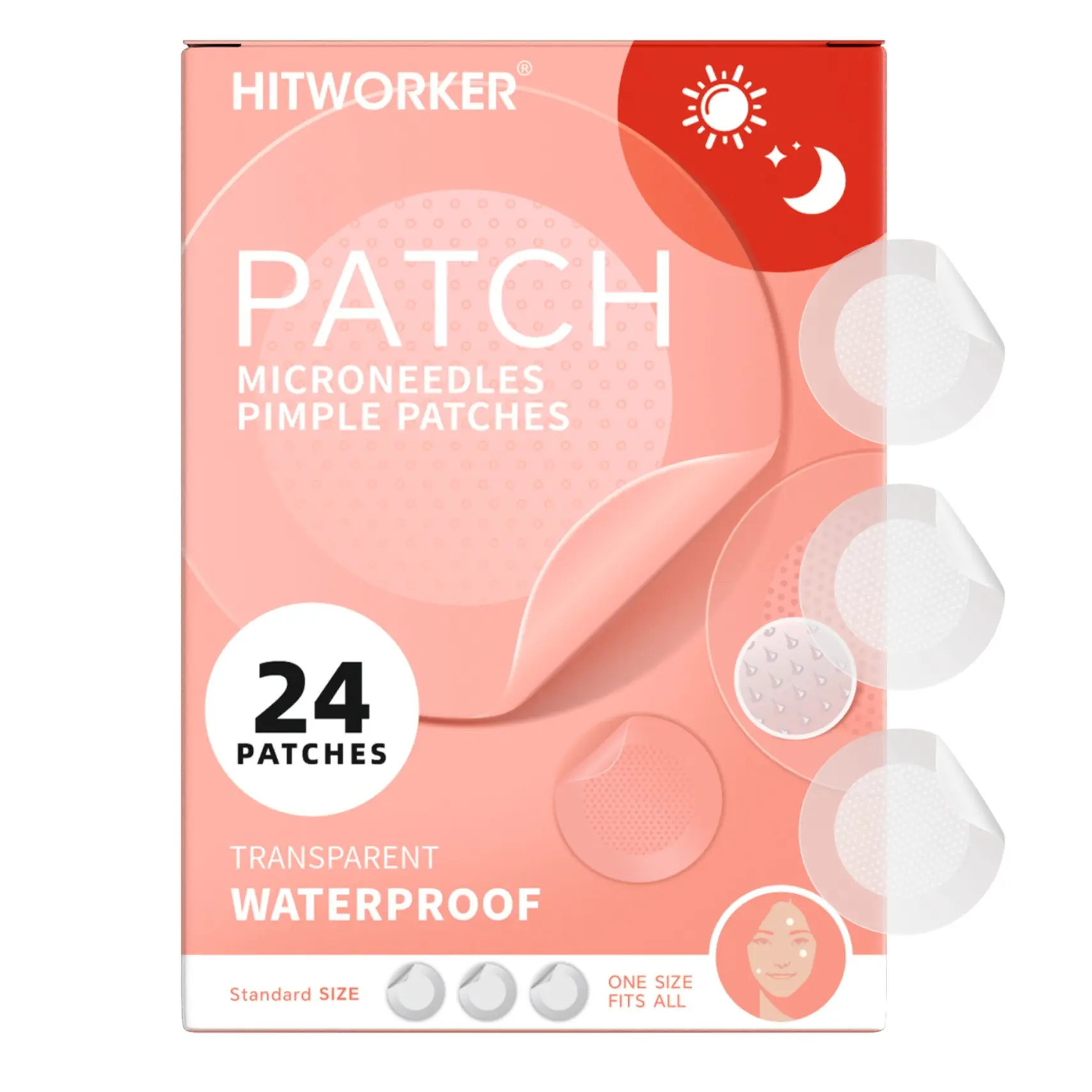 Microneedle Acne Patches, Gentle Waterproof Acne Stickers, Smooth Skin Invisible Concealer Breathable Patch, Anti-Acne Treatment