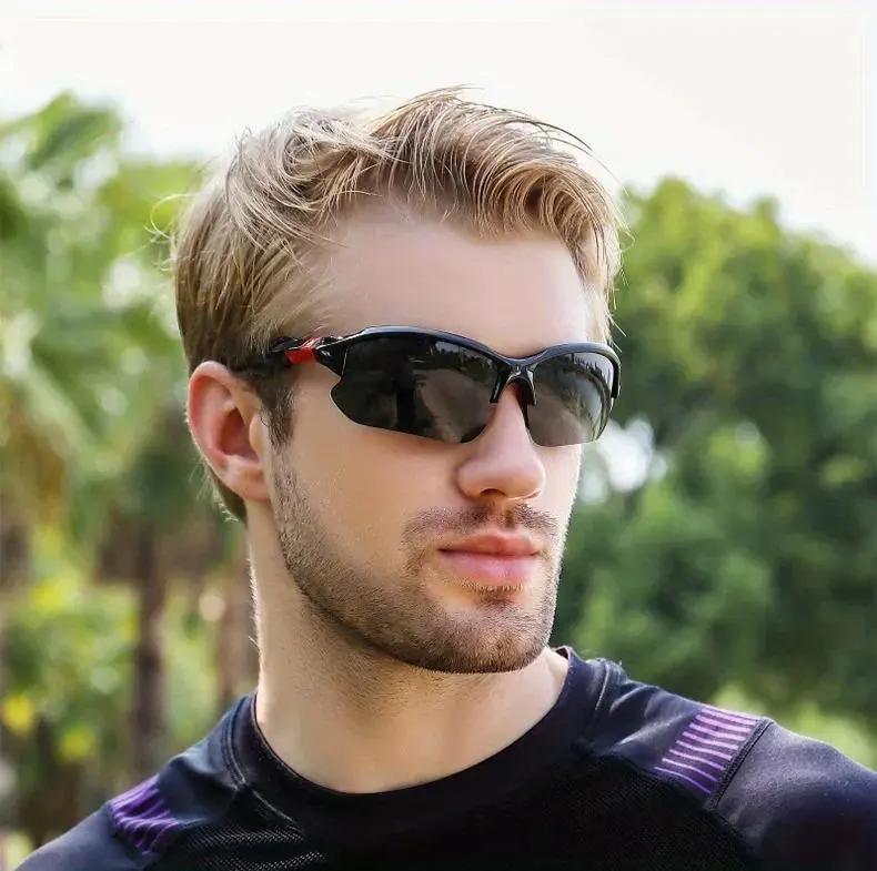4-Pack Unisex Polarized Windproof Sports Sunglasses – Rimless UV Sun Protection Design, Perfect for Travel Baseball Running Fishing Golf & Driving