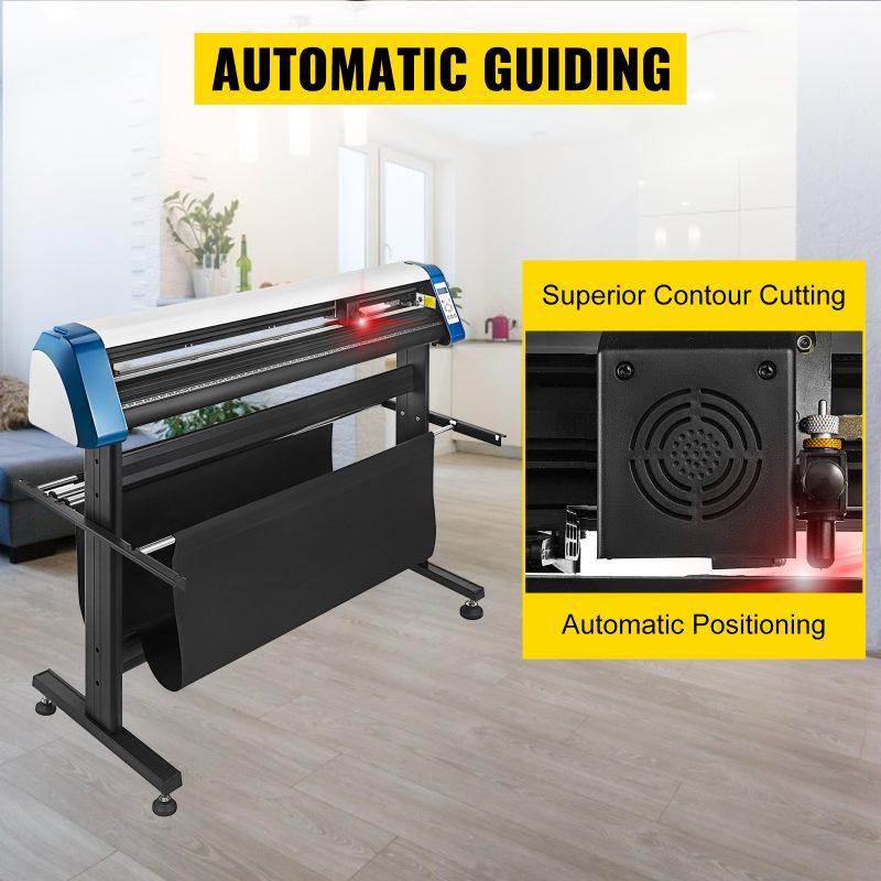 VEVOR 53-Inch Automatic Contour Vinyl Cutter Plotter Force Speed Adjustable Sign Cutting With Floor Stand Signmaster Software