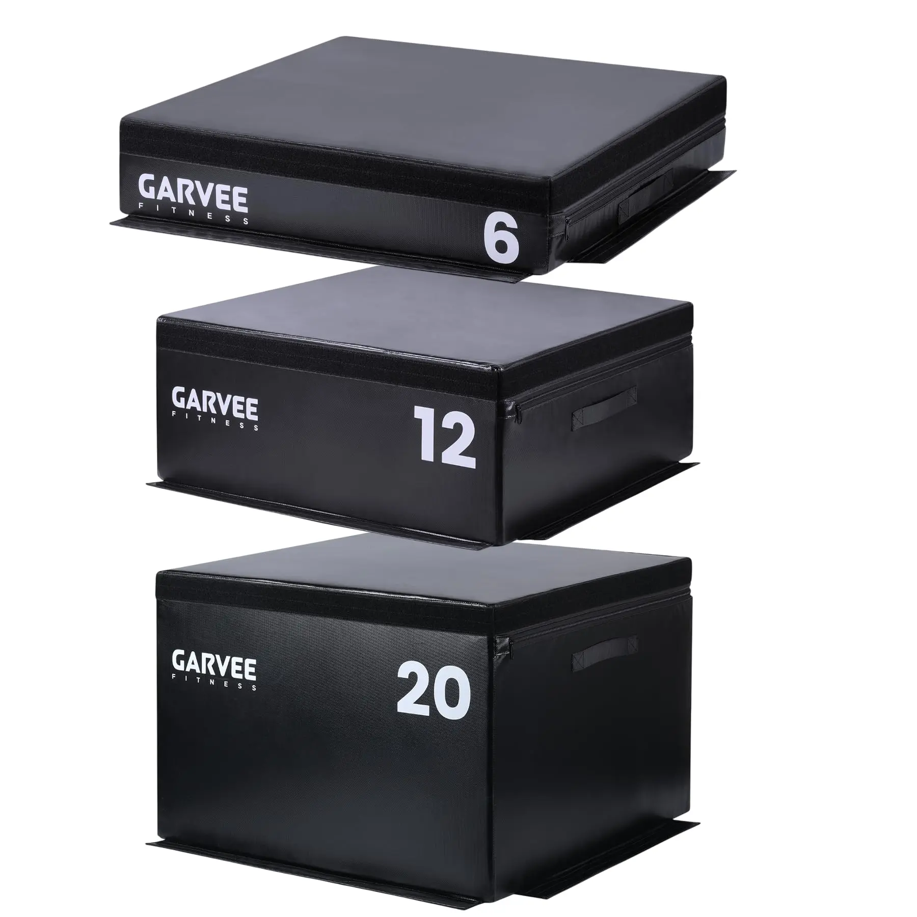 Garvee Stackable Plyo Box 20 Inch, Adjustable Plyometric Jump Box, Soft Foam Step Up Boxes for Home Gym Workouts, Soft Plyo Box for Professional Strength, HIIT, Step-Ups, and Agility Training