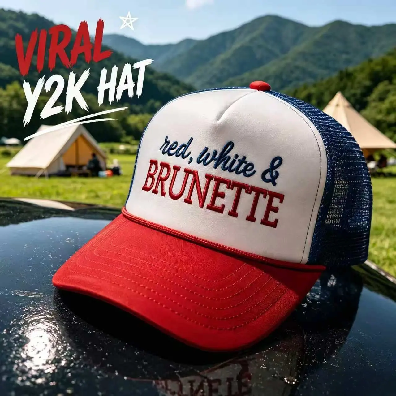Vintage Y2K Mesh Trucker Hat for Women Cute Brunette Summer Cap Trendy Hot Girl Outdoor Sun Hat Breathable Mesh Design