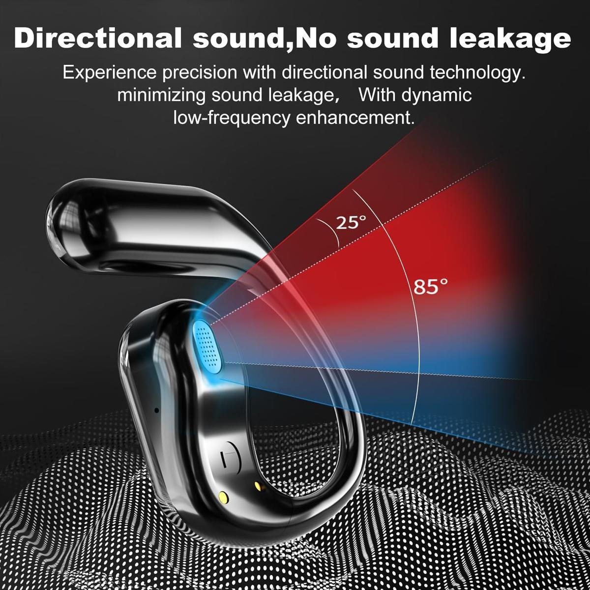 Wireless Earbuds 75hrs Bluetooth 5.4 Headphone Sport,2025 Bluetooth Earbuds Stereo Deep Bass Over Ear Bud with Earhooks,Bulit-in Noise Cancelling Microphone,IPX7 Waterproof Earphone for Workout/Running