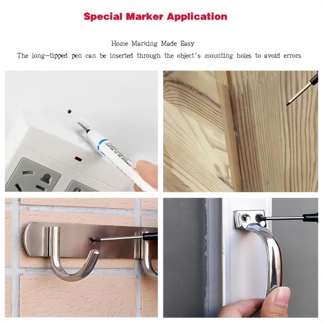 Long Marker Pen, 10 Pcs/Set Waterproof Ink Drawing Markers, Multipurpose Deep Hole Marker Pen for Metal, Ceramic, Glass, Leather and Film, Convenient Quantity Long Marker Pen, 10 Pcs/Set Waterproof Ink Drawing Markers, Multipurpose Deep Hole Marker Pen for Metal, Ceramic, Glass, Leather and Film, Convenient Quantity