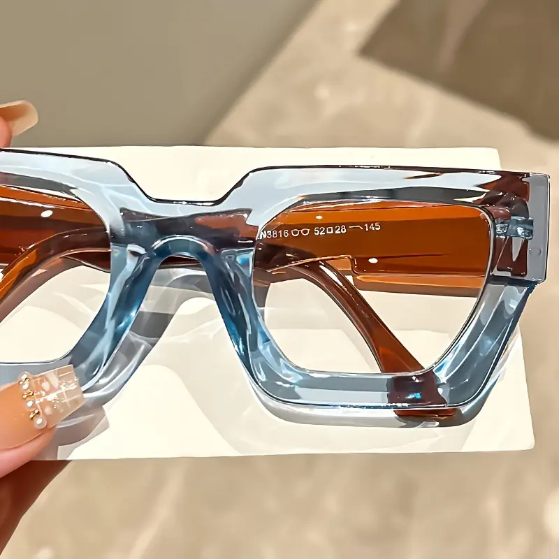 Millennium Oversized Transparent Lenses, Leopard Print Frame Glasses, for Daily Decoration, Neutral and Minimalist Style