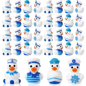 60pcs Sailor Cruise Ducks Toy Figures, Tiny Ducks Dress up Toy Figurines, Nautical Cruise Toy Party Favors Gift Decoration (4 Styles)fidget toys