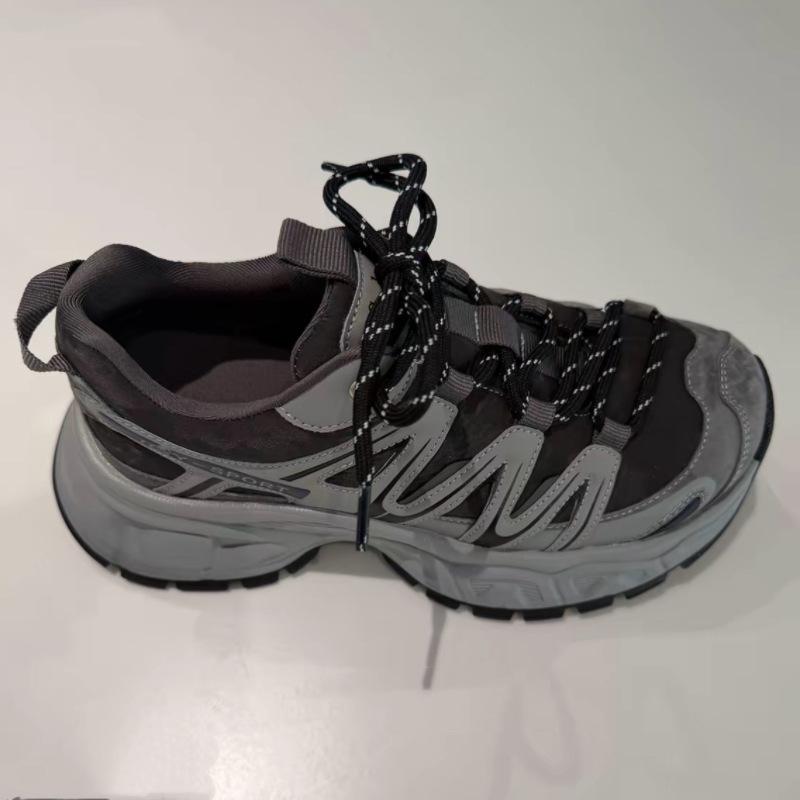 2026 Genuine Leather Mesh Breathable Thick-Soled Dad Shoes for Women, Spring Season, Height-Increasing, Makes Feet Look Smaller, Sneakers, Running Shoes, Unisex