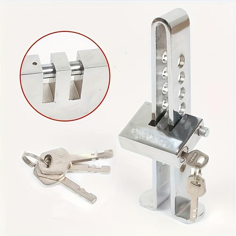 Anti-Theft Car Stainless Steel Brake Clutch Foot Pedal Lock, Fits Pedals Up to 1.5 cm, Fully Assembled Safety Lock