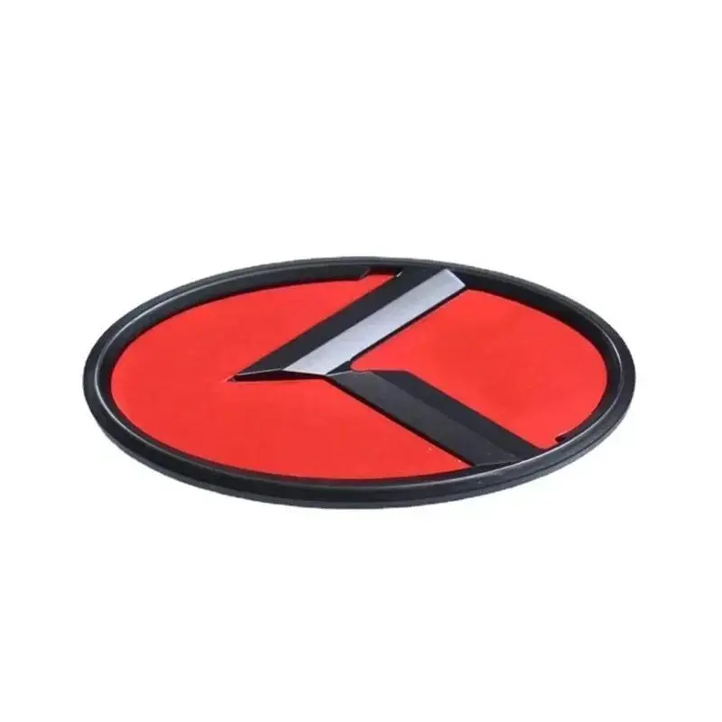 1pcs x 3D ABS K Logo Car Front Hood Rear Trunk Logo Emblem Badge Stickers for Kia Sportage Sorento Optima Forte Rio Stinger K5