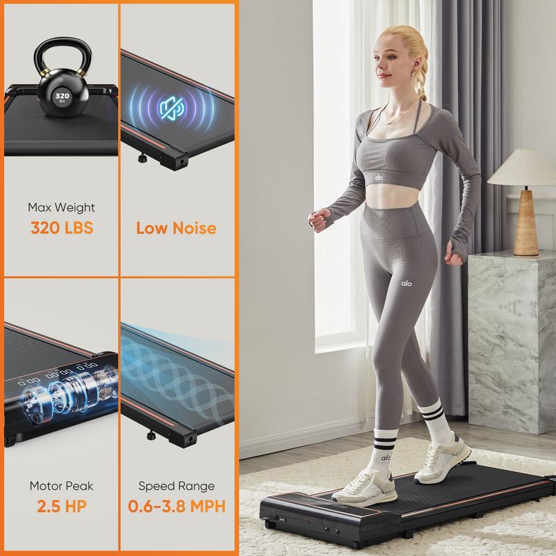 Walking Pad Treadmill, 340+ LB Capacity Walking Pad with 12% Incline, Voice Controlled Under Desk Treadmill Works , Portable Desk Treadmill for Home,Office,Apartment Walking Pad Treadmill – Compact & Portable Walking Pad, Quiet Operation, Adjustable Speed