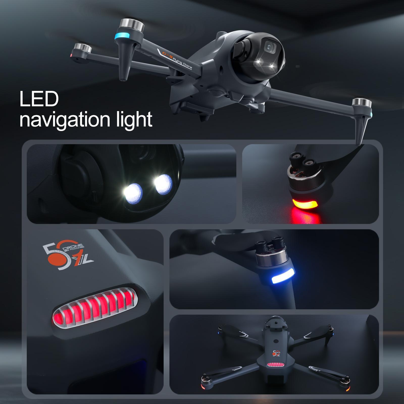 New Design GPS Drone with 180° ESC Camera 5G Large Screen Remote Control Lifting and Obstacle Avoidance Head Brushless Power GPS Return for Amateur Players.