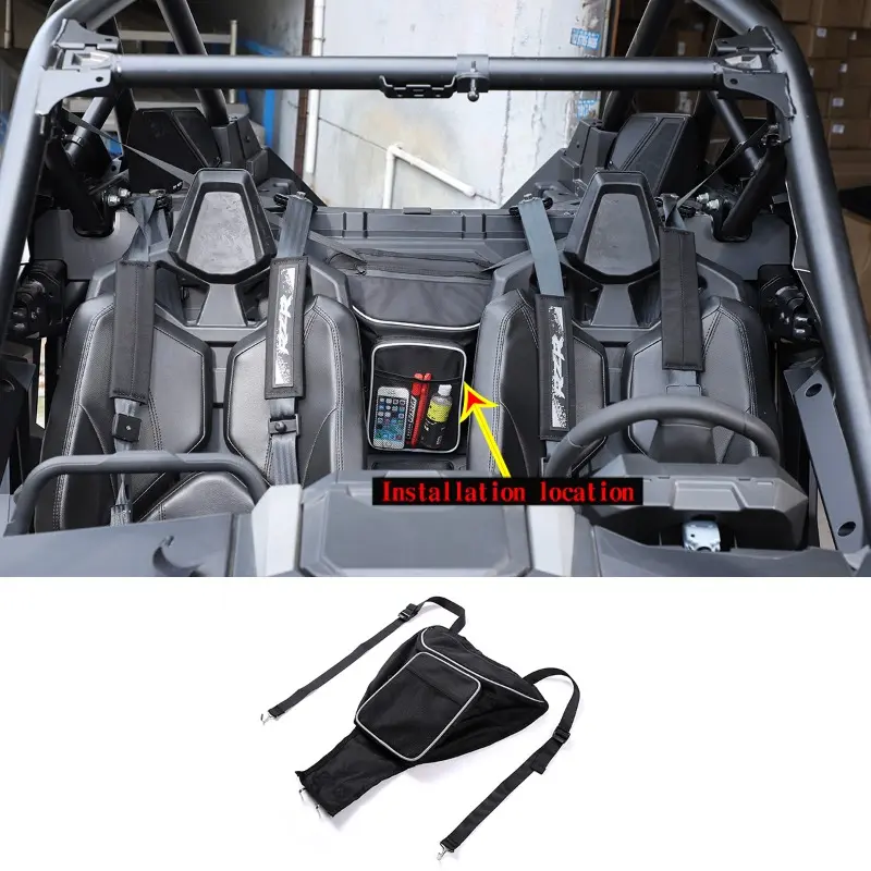 For Polaris RZR PRO XP 2021 UTV Oxford Cloth Inner Side Door Center Seat Storage Bag Front Roll Cage Organizer Auto Accessories