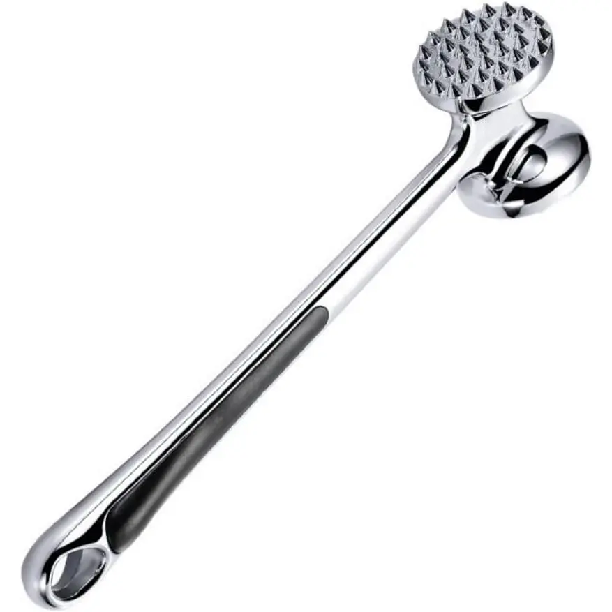 Professional Meat Tenderizer Mallet –  | Double-Sided Stainless Steel | Heavy-Duty 8.6" | Kitchen Tool for Steak Beef, Chicken &
