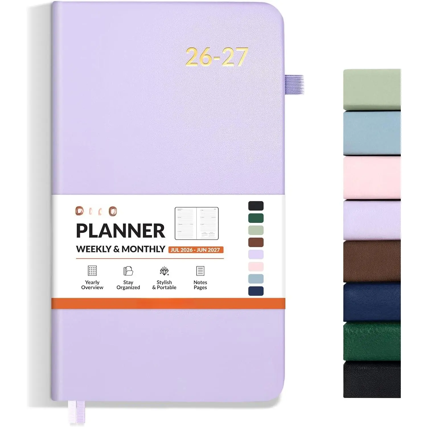 2026-2027 Pocket Weekly Planner for Purse 3.5" x 6" - 12 Month (July 2026 - June 2027) Academic Year Calendar, Pocket Size Planner, Hardcover, Note, 100 GSM Paper,