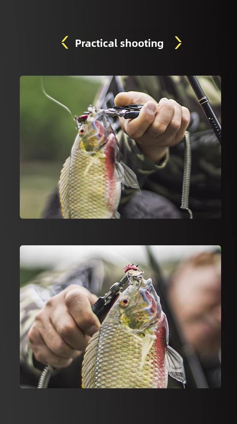 Multi-Functional Fishing Pliers, Stainless Steel Lure Pliers with Hook Remover, Line Cutter & Scissors for Fishing