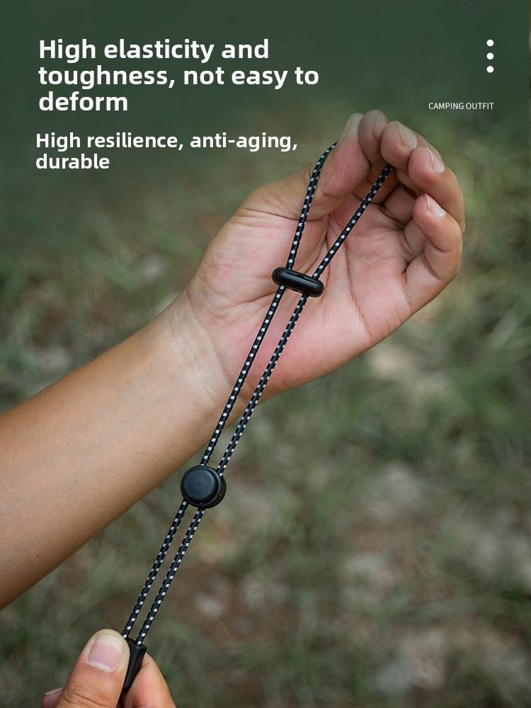 Outdoor mountaineering bag buckle Mountaineering pole rope buckle fixed buckle Elastic rope binding buckle Elastic rope Backpack external buckle