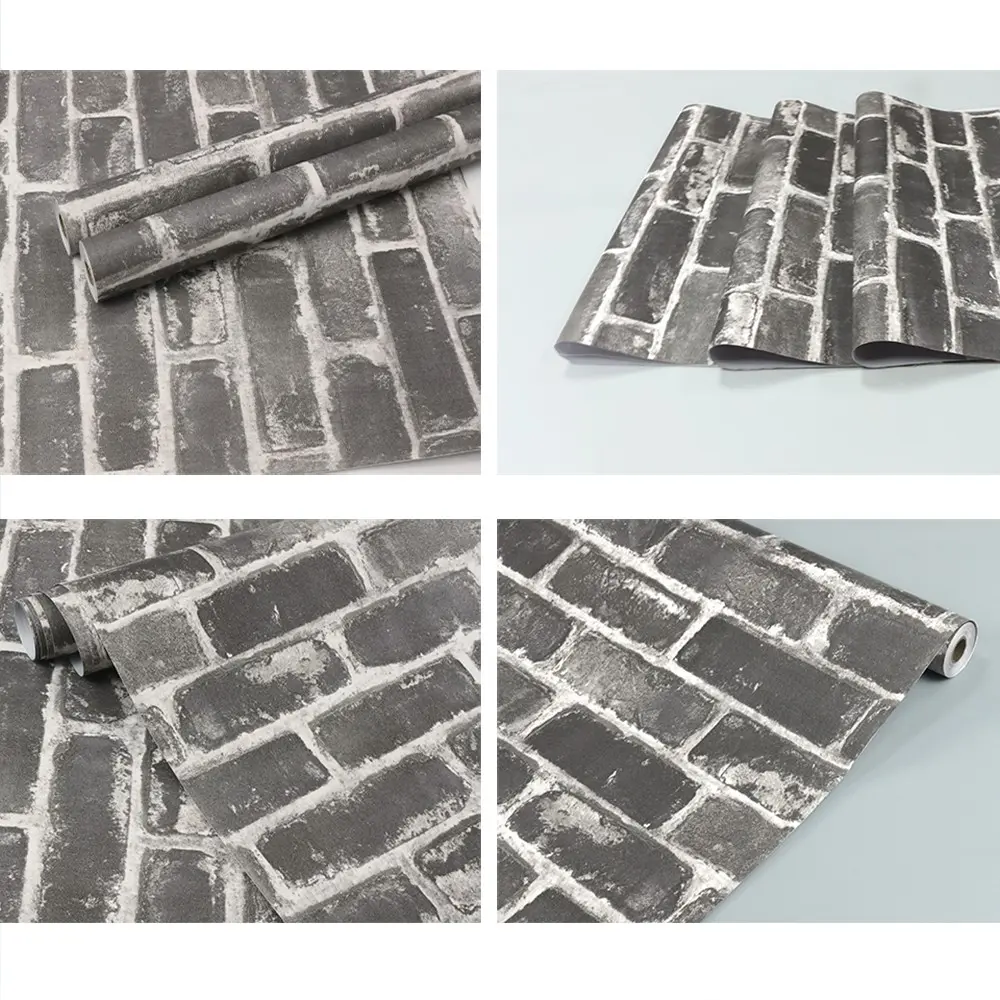Self-Adhesive Earthy Brick Pattern Wallpaper, Vinyl Peel-And-Stick for Living Rooms, Dining Rooms, Rustic Wall Decor