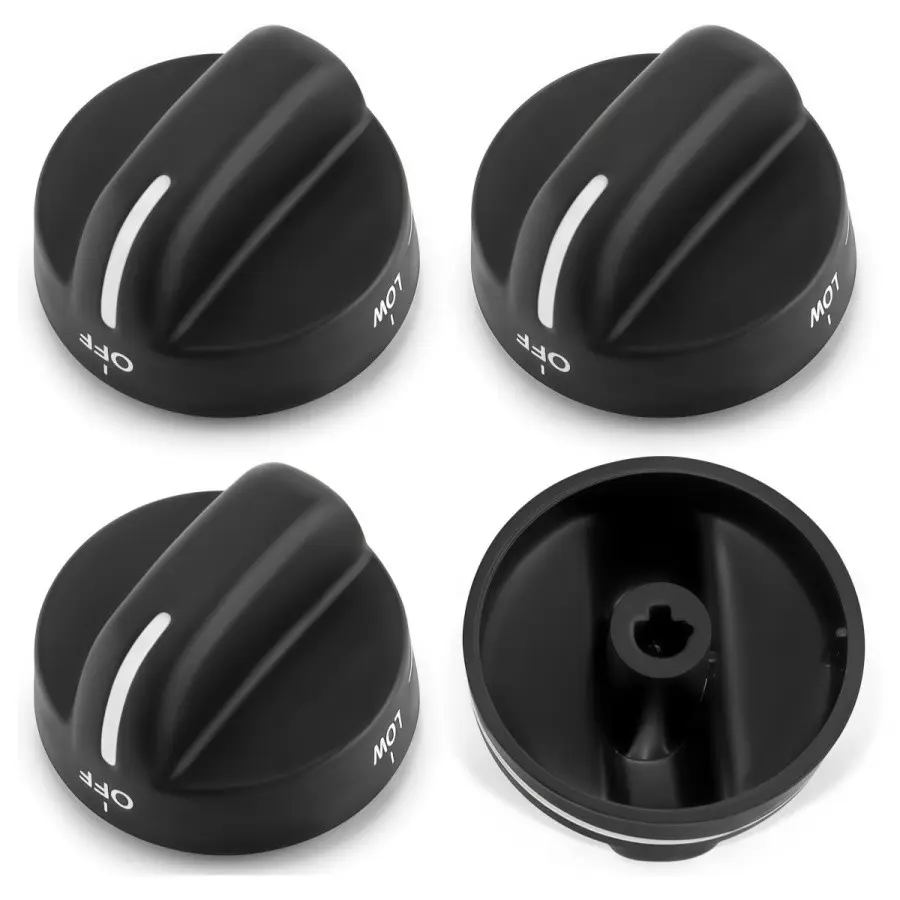 Whirlpool Gas Stove Knob Replacement, 4-Pack, Compatible with Ap6012363, 8273107, 827311, Er8273103, Whirlpool Series/oven