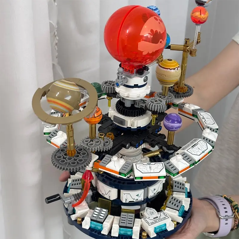 Building Blocks, Planet Assembly Blocks, Colorful Planet Model, Saturn and Mars Planet Blocks, Desktop Decorations