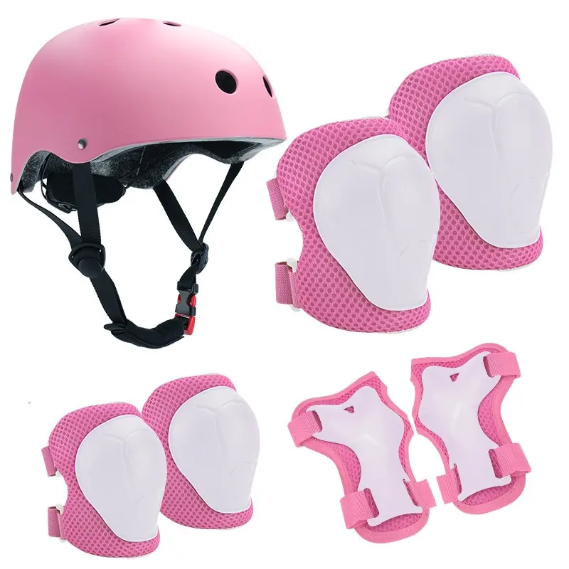Outdoor Sports Helmet and Protective Gear Set, Includes Knee Pads, Elbow Pads, Wrist Guards, Ideal for Teens Biking, Skateboarding, Roller Skating