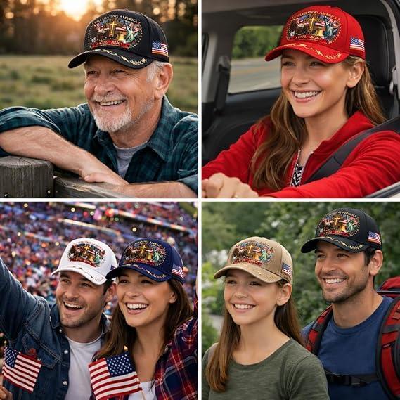 5PCS 1776-2026 US 250th Anniversary Vintage Dad Caps | Patriotic Flag & Cross Print Baseball Hats for Men & Women 5PCS 1776-2026 US 250th Anniversary Vintage Dad Caps | Patriotic Flag & Cross Print Baseball Hats for Men & Women