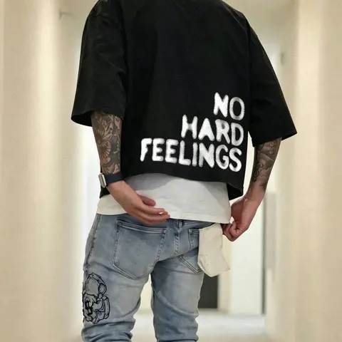 Men's Casual Shirt: Featuring a loose, cropped, oversized, Baggy fit and a minimalist handwritten-style graphic, crafted from lightweight, comfortable fabric, perfect for a simple, understated look—a new arrival for Summer 2026 Relaxed Fit Shirt