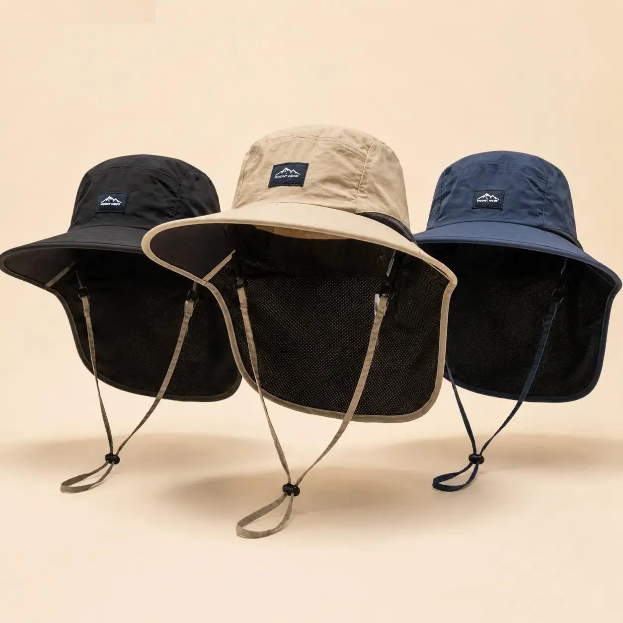 Unisex Outdoor UV-Resistant Sun Protection Fisherman Hat with Neck Flap, Parent-Child Style Men's Accessory for Camping, Hiking