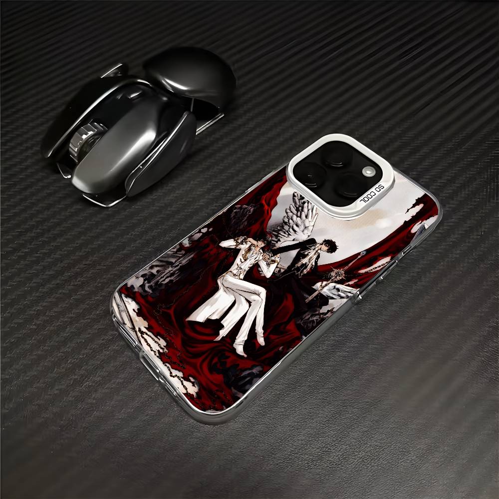 1PC Luxury Comic Code Geass Phone Case For IPhone 17 Air 16 15 14 13 12 11 Pro Max Plus Color Shockproof Back Silver Cove