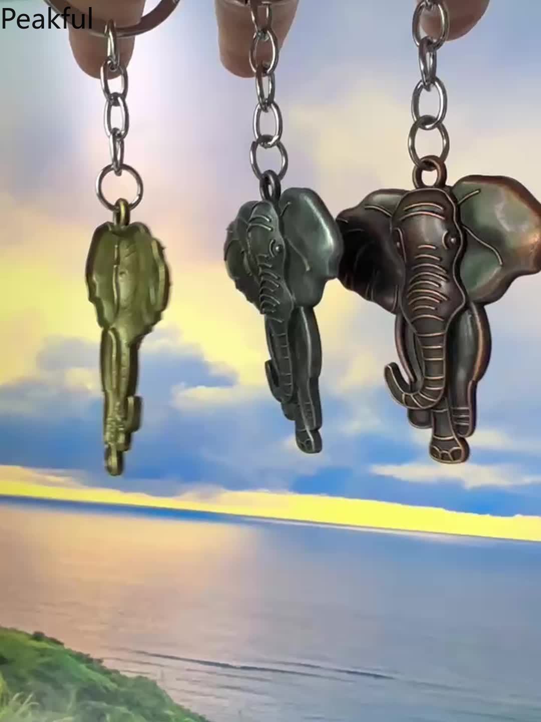 2/3PCS Zinc Alloy Elephant Keychain – Cute Animal Pendant, Perfect Bag Charm & Car Keychain, Unique Travel Souvenir Gift, Stylish Key Holder for Men & Women, Ideal for Everyday Use