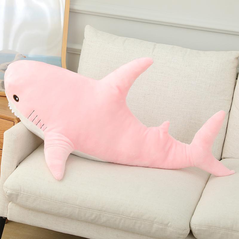 30-120CM Gaint Shark Whale Plush Pillow Gray Blue Pink Shark Stuffed Doll Warm Hug Pillow Cushion Toys Sofa Home Decoration