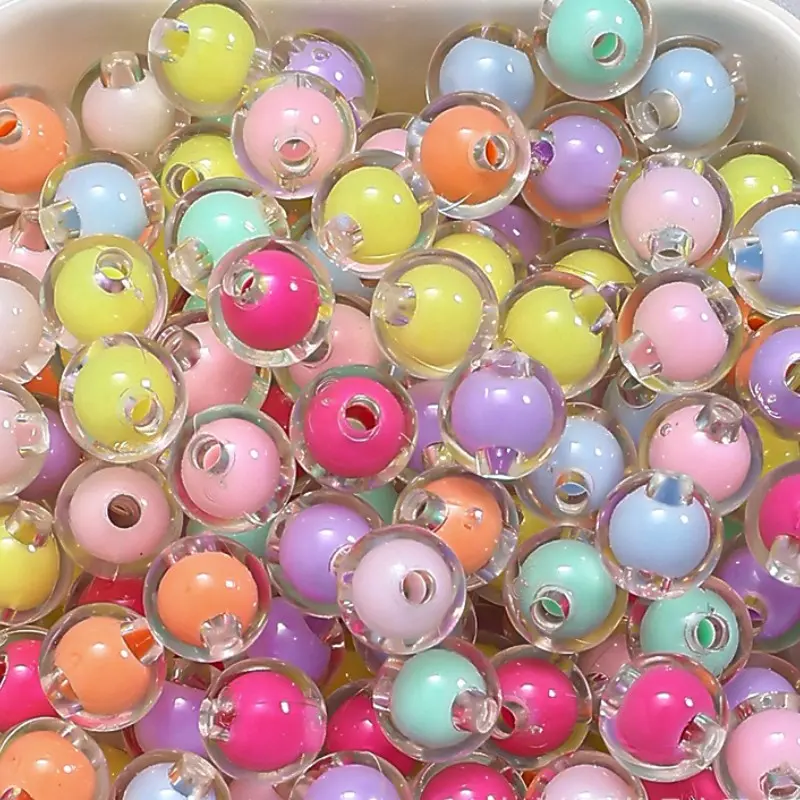 150pcs 8mm Acrylic Beads, Soft Pastel Colors, DIY Bracelet & Necklace Making, Craft Supplies, Holiday Gifts, Birthday Accessories