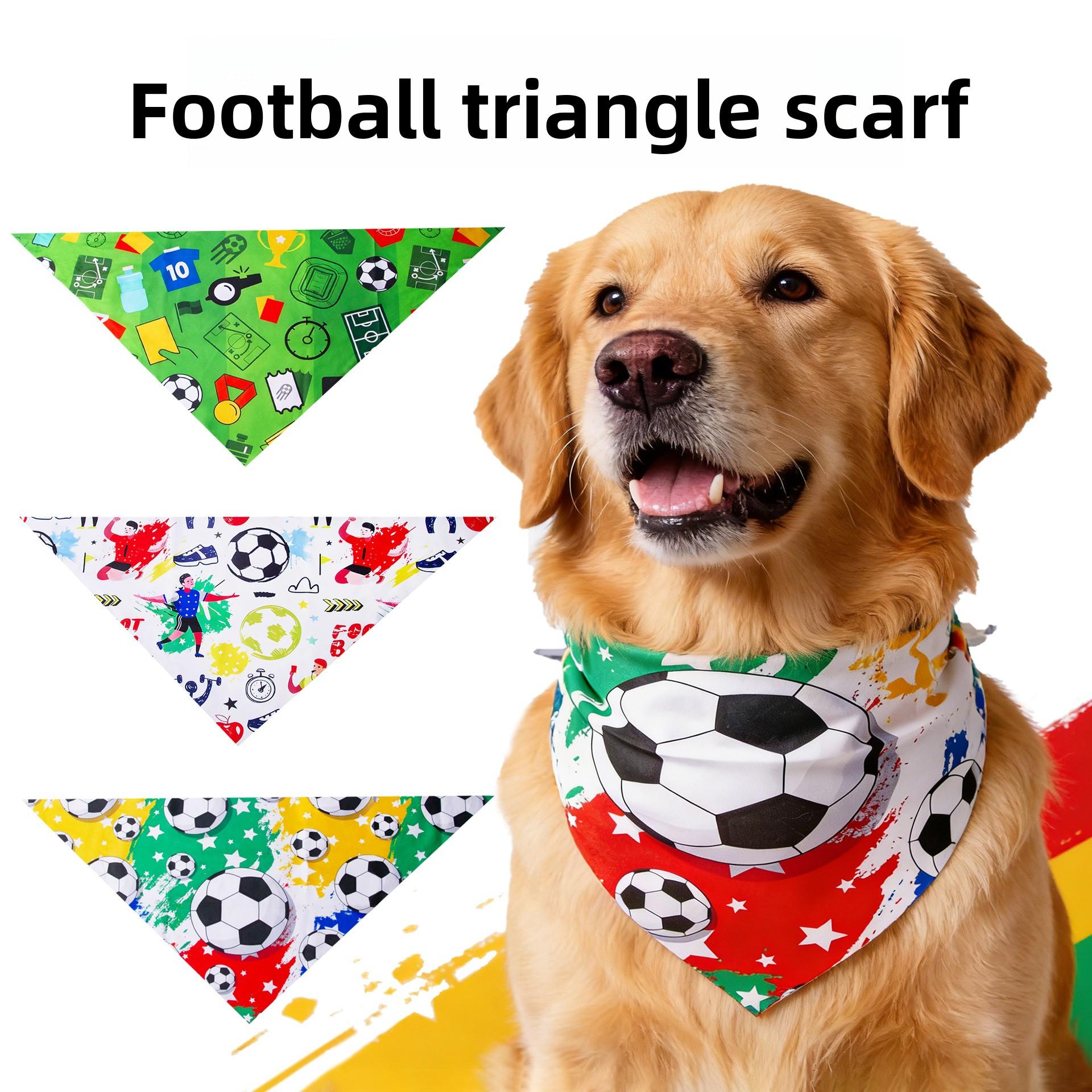 Popular pet products: World Cup themed football pet bandana, pet drool towel, pet accessories Gold Plated Custom Dog Collar metal chain necklace hair decoration hanger creative pet cat portable pu leather tag storage halloween secure buckle clothes shoes