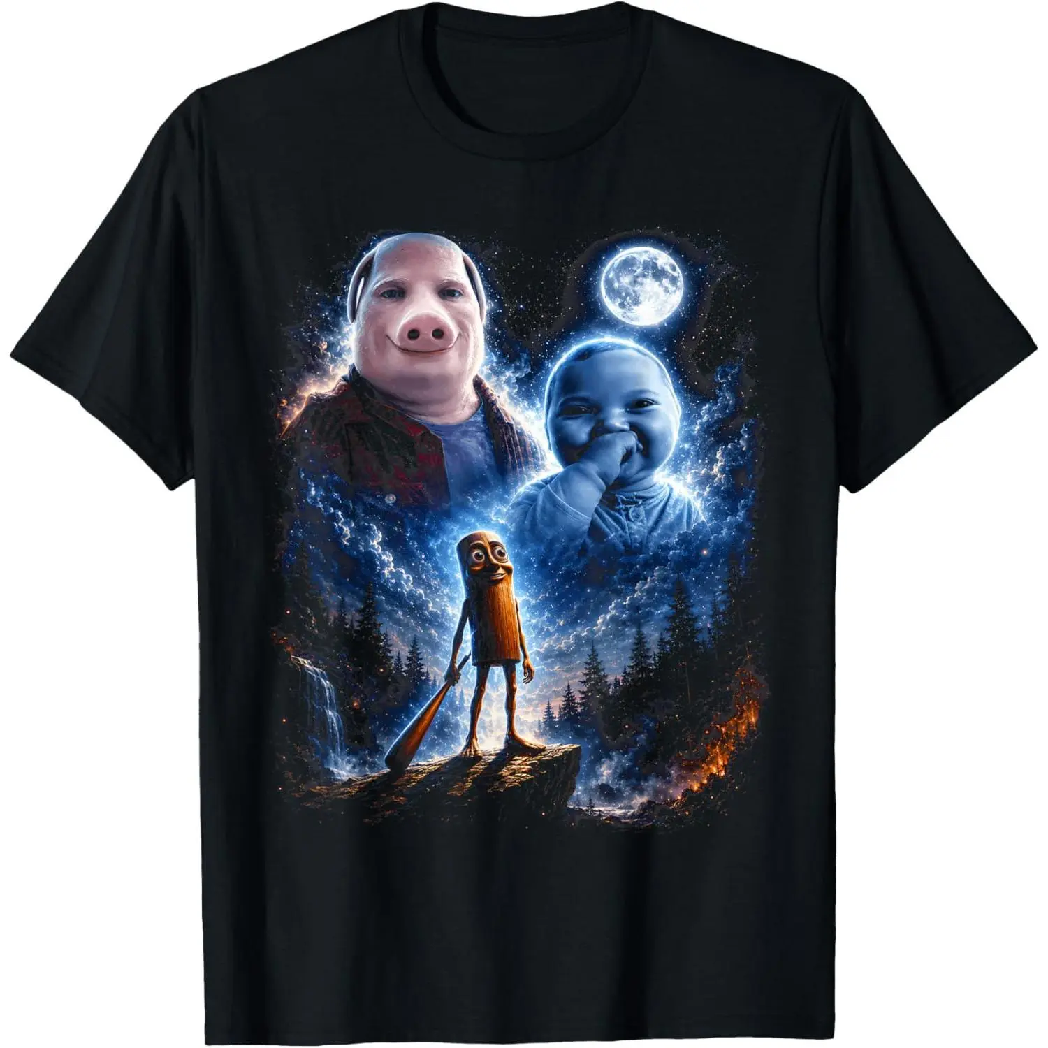 Funny Tung Tung Sahur John Pork AI Baby T-Shirt