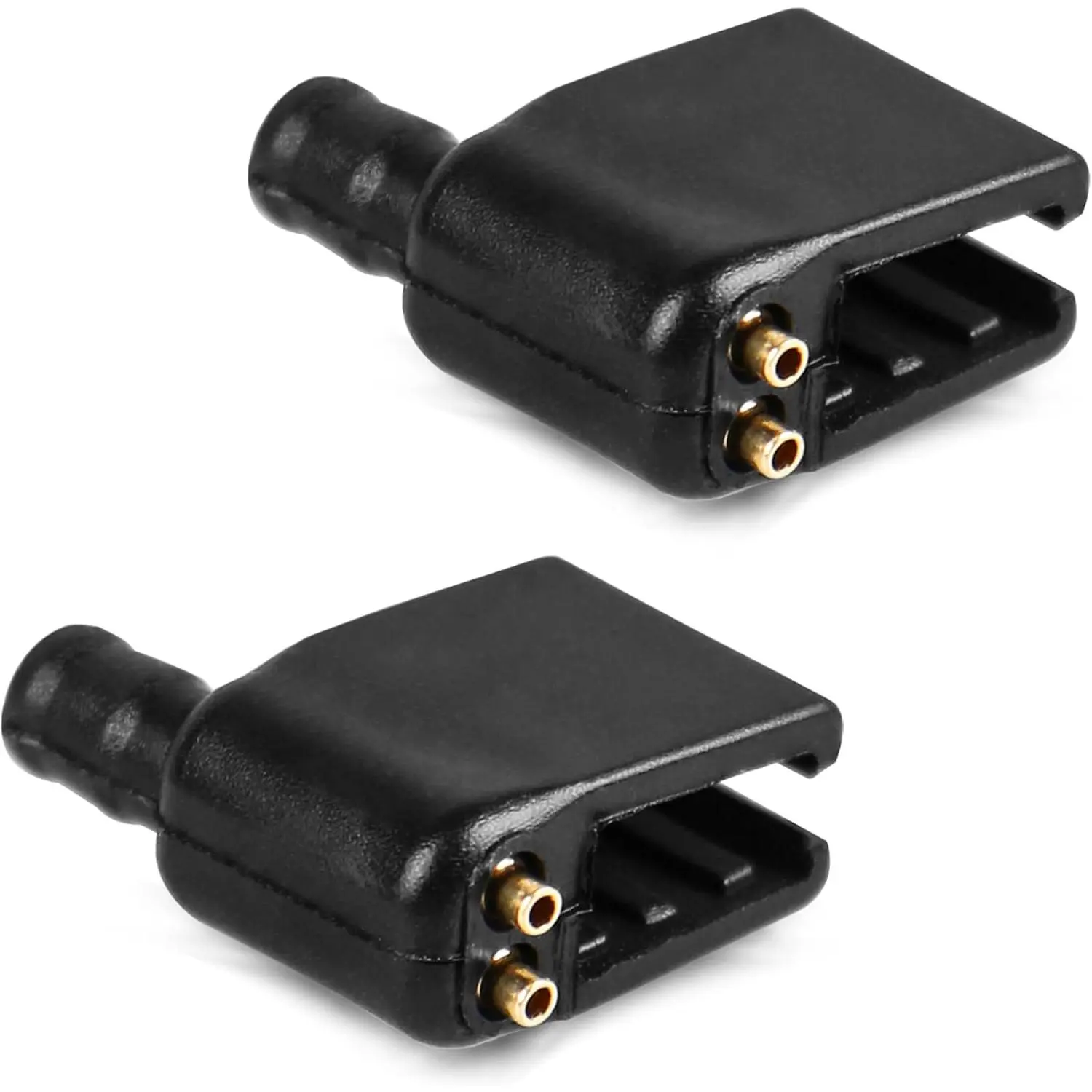 2 Packaged Pair Synthetic Brass Tip Plug-and-Play Adjustable Snap-In Aimable Windshield Washer Wiper Arm Nozzles - Model 1 Replace Part for Mercedes, Sprinter - Replaces 47191/68017440AA