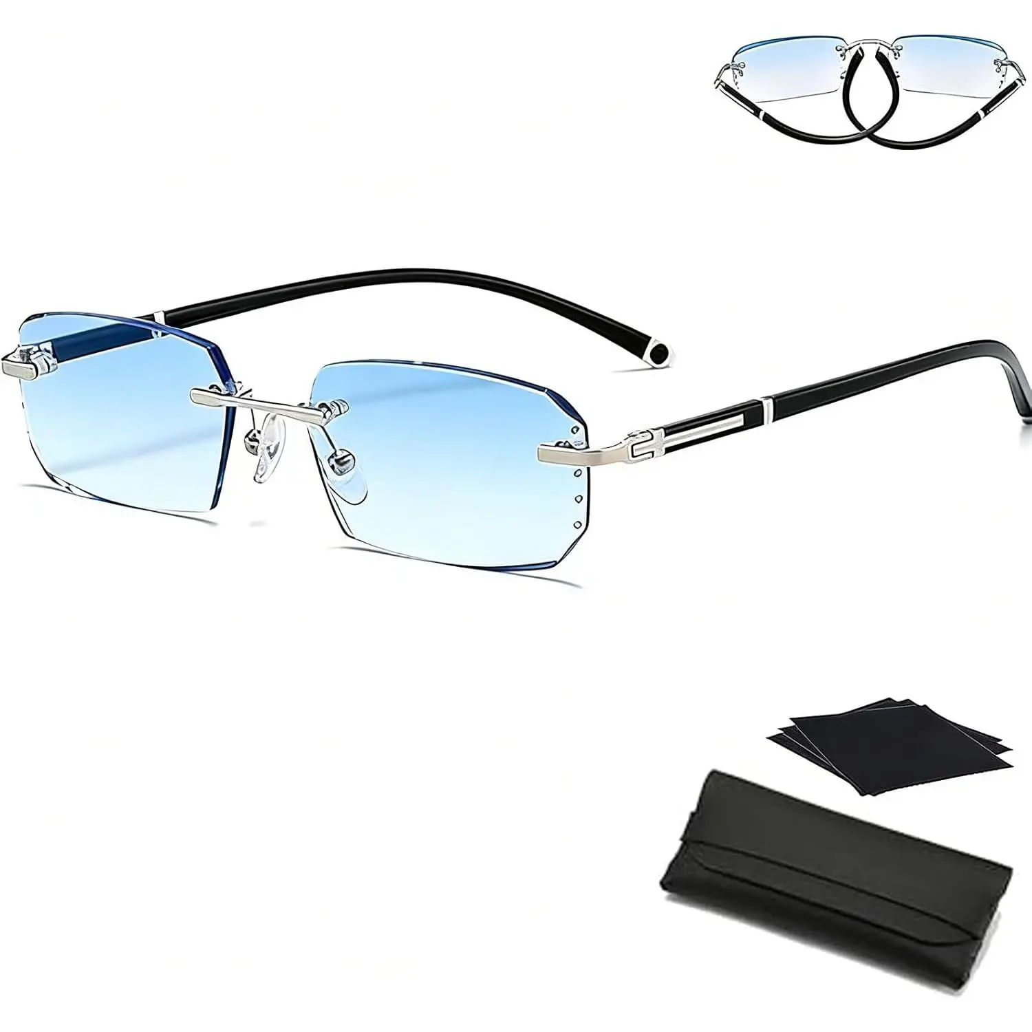 Clarity Glasses, Blue Light Blocking Glasses, Unisex Automatic Adjustment glasses, Relieve Eye Fatigue Symptoms Caused By Electronic Screens, With Elegant Glasses Case