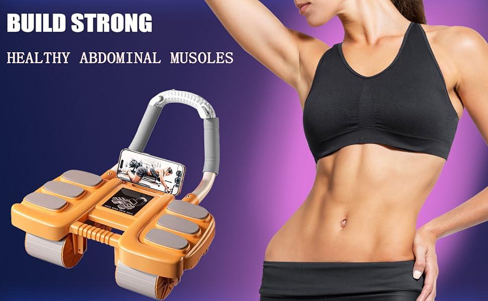 4-Wheel Beginner-Friendly Ab Roller – Smooth Noise-Free Automatic Rebound, Extra Thick Elbow Support & Knee Pad Included – Heavy-Duty Home Gym Core/Full-Body Workout Equipment (Black) 4-Wheel Beginner-Friendly Ab Roller – Smooth Noise-Free Automatic Rebound, Extra Thick Elbow Support & Knee Pad Included – Heavy-Duty Home Gym Core/Full-Body Workout Equipment (Black)