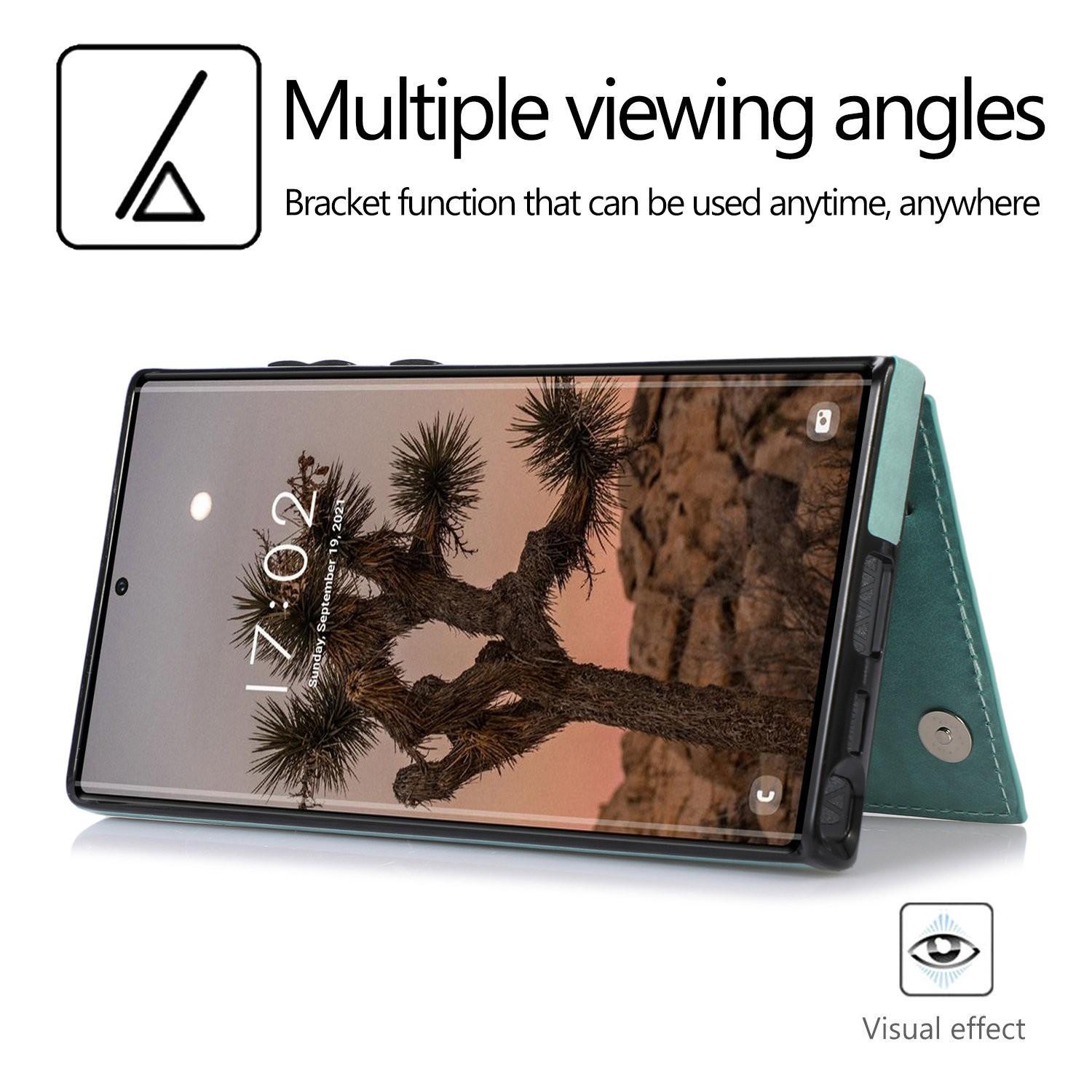 HISTORYOO For Samsung S25 Ultra S24 Plus S23 FE S22 Case Soft PU Leather Retro Embossed Butterfly Flower Shockproof Wallet Double Magnetic Clasp Protective Flip Fold Stand with 3 Card Slots Pocket Women Soft Folio Cover For Mom