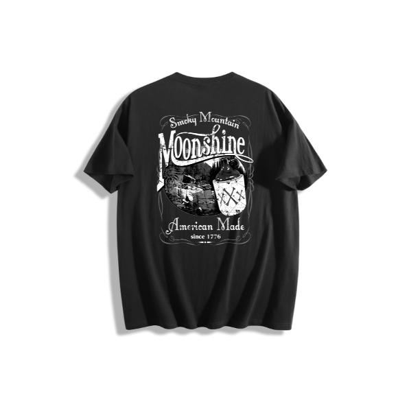 Retro Typography Men's T-Shirt Sunday Monstale Moonshine Design Casual Wear For Spring And Summer Perfect Gift For Music Lovers And Fashion Enthusiasts